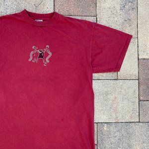 Vintage 1993 Onieda Power T WORSHIP Jesus Red Single Stitch T Shirt Size XL